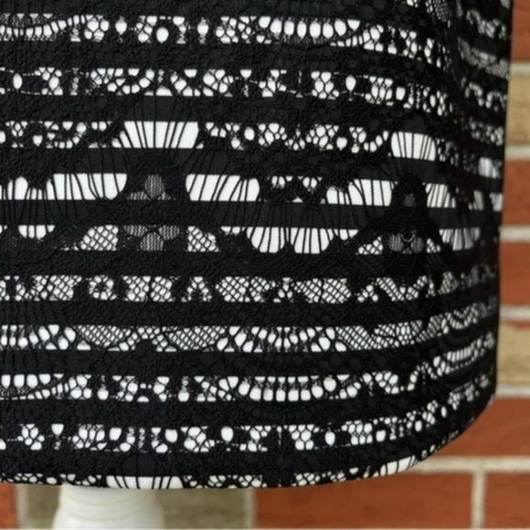 Tahari ASL Striped Black White Sleeveless Sheath Dress 👗 - Picture 3 of 13